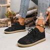 Women's Lace-Up Knit Moccasin-Style Shoes