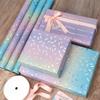 17" X 120" Geschenkpapierrollen Laser Regenbogenpunkte Sterne Rolle für Valentinstag Geburtstage Hochzeiten Abschlussfeiern Verlobung