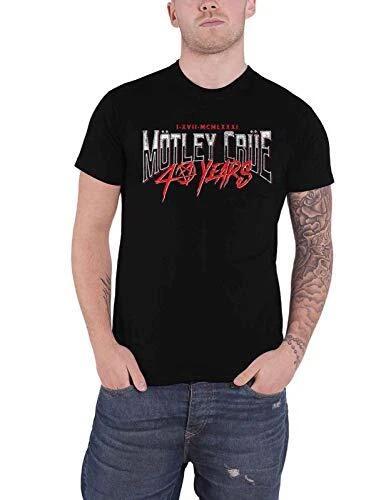 Motley Crue Unisex T-Shirt: 40 Years (Back Print) (X-Large) 4XL