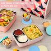 6pc Salad Dressing Container With 1.35oz Reusable Stainless Steel Cup And Leakproof Silicone Lids For Lunch Box And Picnic