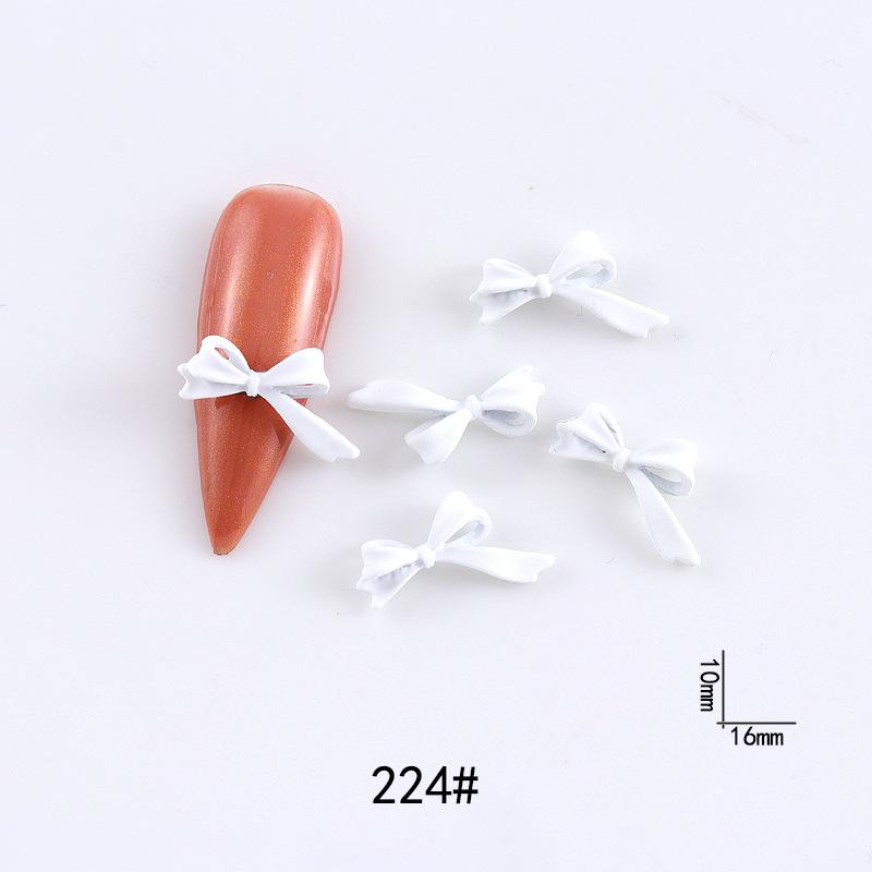 New Cute Bow Heart Nail Art: Frosted Matte Blue & Pink