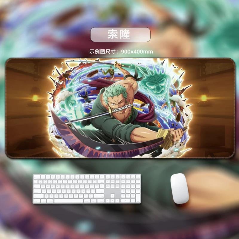 One Piece Leather Mouse Pad  Oversized Small Office Gaming Keyboard Pad Desk Pad Bristle Bracelet  Monkey D. Luffy  Roronoa Zoro  Decorative Desk Mat