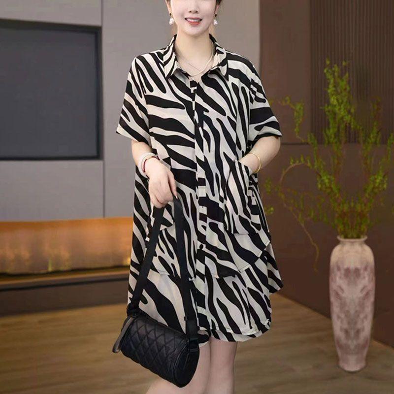 Printed Summer Fashion Two Piece Set Loose Plus Size T Shirt and Shorts Pants Slimming Outfit for Women