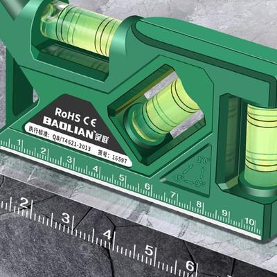 Medidor de nível magnético de bolso com medida horizontal e vertical métrica Mini transferidor antiqueda de alta precisão