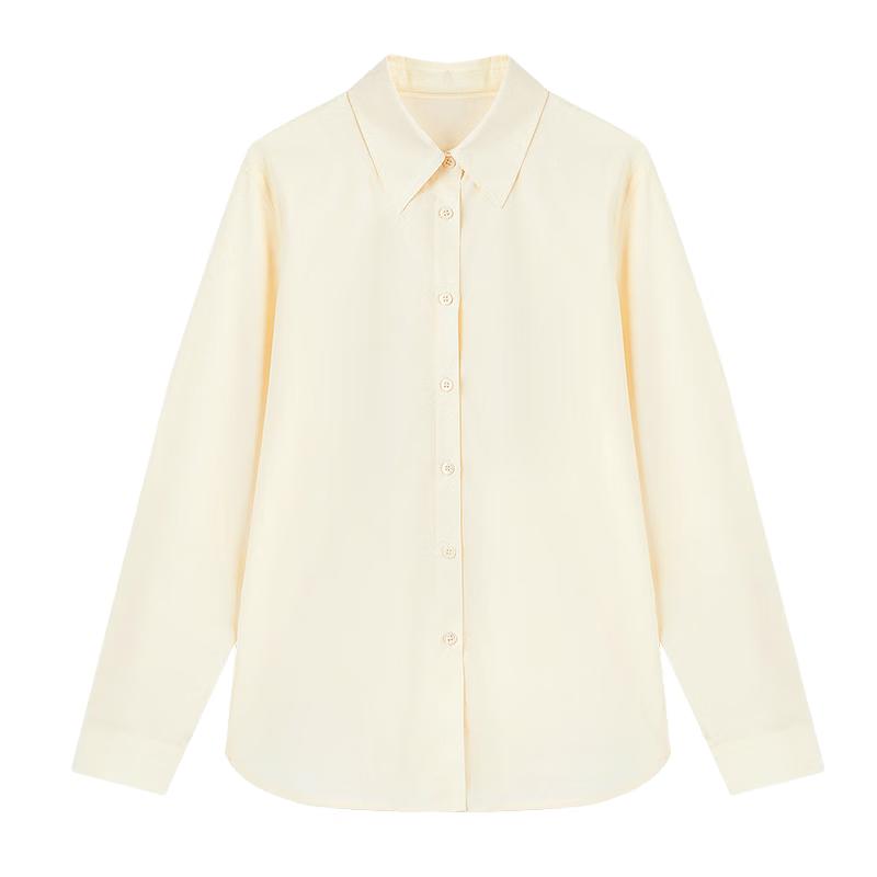 Women's Basic Lapel Long Sleeve Shirt