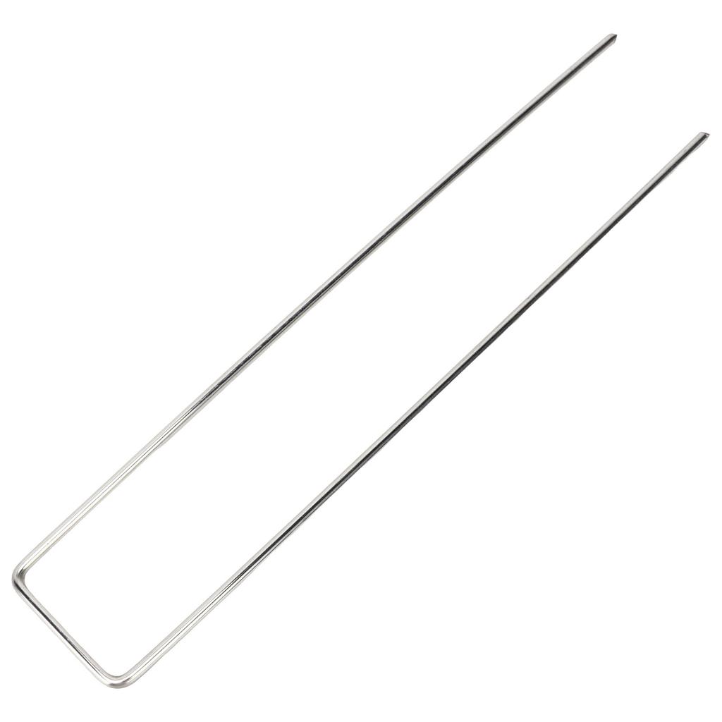 100Pcs U Shaped Garden Stakes Galvanized Steel Landscape Stakes Pins for   Barrier Sod Fabric Decorations