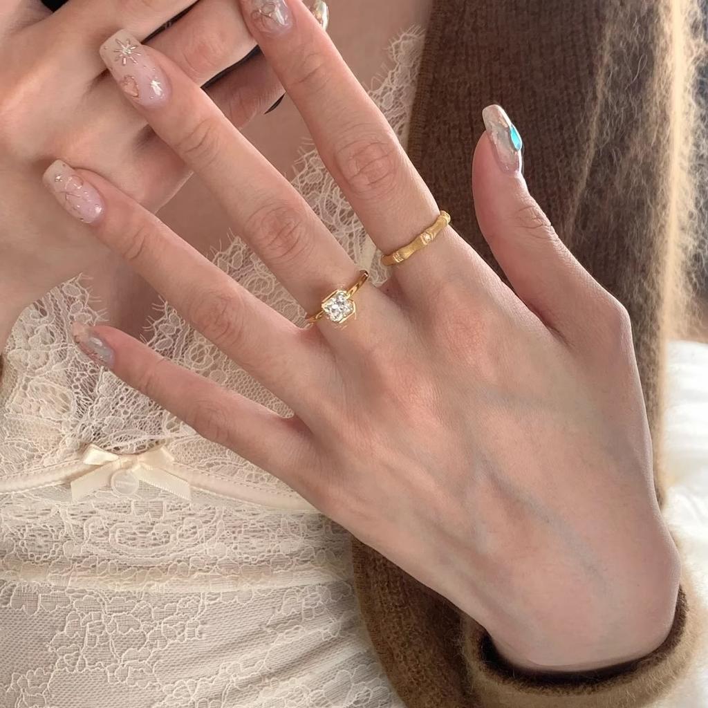 Princess Moissanite Chic Cut Ring With Eyecatching Pear Drop Design Women For