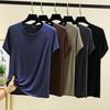 Modal O-Neck T-Shirts Raglanärmel Lose Unterhemden Einfarbig Sommer Dünnes T-Shirt Basisschicht Top Casual Tee Tops alle passen