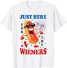 Hot Dog Im Just Here For The Wieners Unisex T Shirt 4th Of July Gift