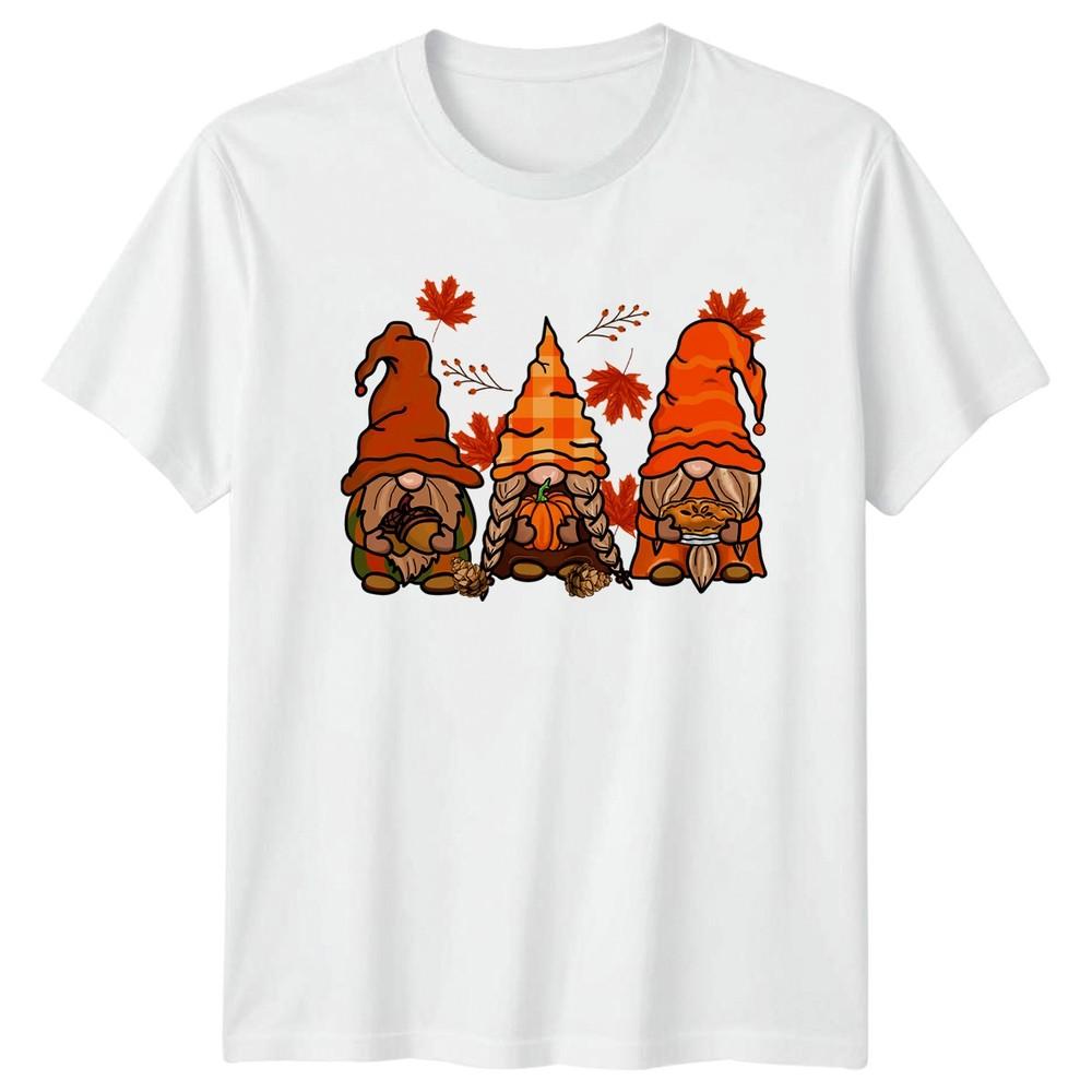 Gnome Holding Acorn Pumpkin Pie Unisexs TShirt Harvest Thanksgiving Gift For Her S