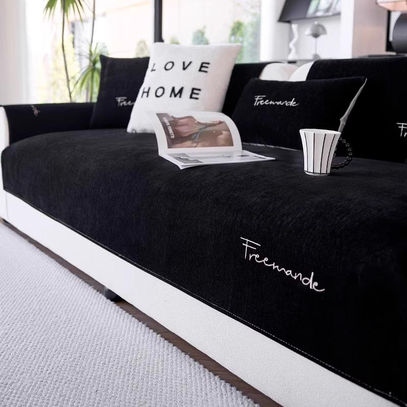 Chenier Sofa Cushion Non-Slip Four-Season Universal Seat Cushion Simple Modern New Green Sofa Cover Cloth Towel