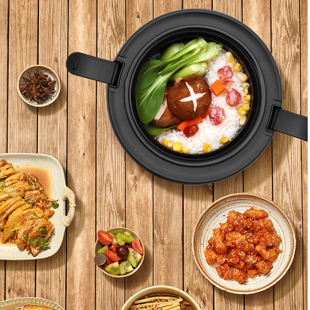 Home Mini Rice Cooker Black Small Dormitory Automatic Rice Cooker 1.2L Thermal Rice Cooker with