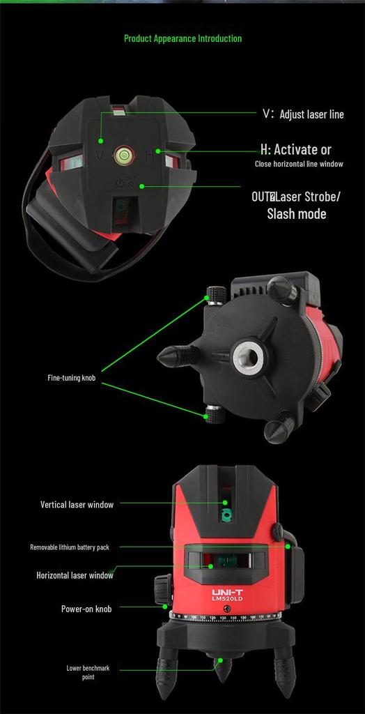 UNI-T LM520LD Touchscreen Green Laser Level