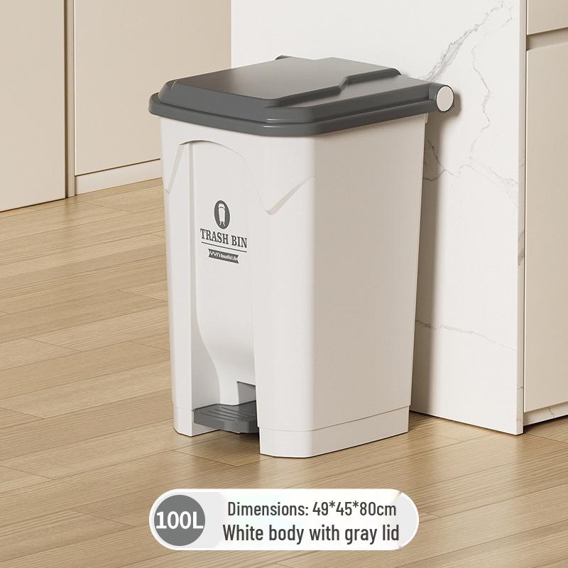 Large 30L Outdoor Kitchen Trash Can with Pedal and Lid
