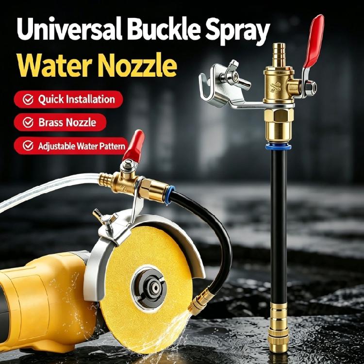 Metal Body Water Sprinkler Nozzle Attachment for Cutting Machine Work, Wet Cutting Dust Reduction Part for Concrete and Metal Cutting Tasks