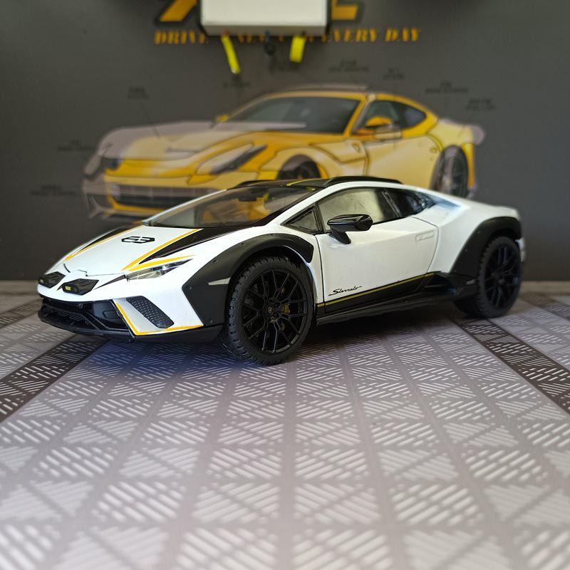 Black Mamba H2603 Lamborghini Alloy Car Model: Pull-back with Sound, Light, and Suspension for Kids