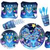 Witch Hunter Team Themed Tableware Set, Party Supplies, Birthday Decoration and Arrangement Props, Tableware, Banner, Tissue Set