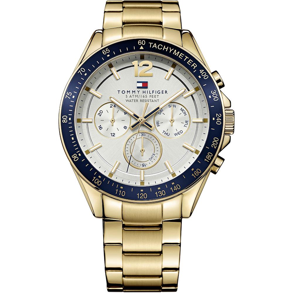 

Tommy Hilfiger Luke White Dial Gold Coated Stainless Steel Bracelet Men s Quartz Watch 1791121 белый