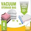 Vacuum Storage Bags with Hand Pump, Large Vacuum Seal Bags for Clothing Organizer Space Saver Bag for Travel Lugggage, Blankets