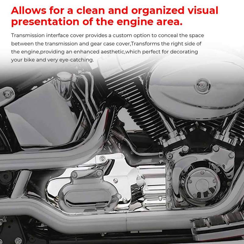 Motorbike Part Engine Transmission Interface Trim Cover Chrome Iron Compatible For Harley-Davidson Softail 2007-2017 Models
