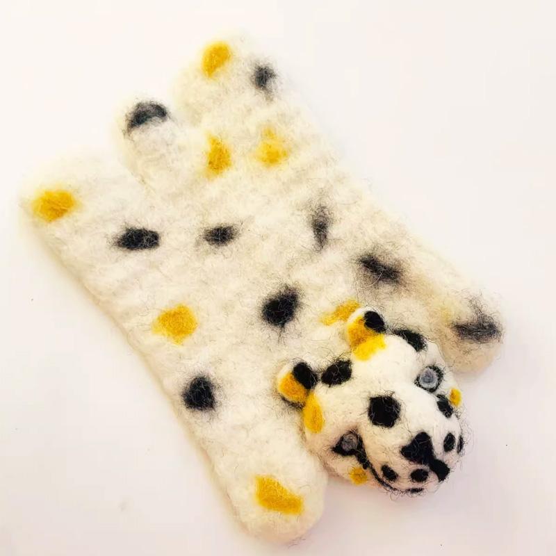 1 ks Vlněná plsť Měkké Stolní dekorace Ručně vyráběné Kreslené zvířátko Opakovaně použitelná Podložka pod šálek Tepelná izolace Lehká