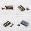 6 String Electric Bass Fixed Bridge Professional Bass Accessory Fixed Bridge Metal Texture Bass Guitar Part for Guitar