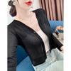 Summer Women's Knit Cardigan & Shawl Set with Long Sleeve and Suspender Dress
