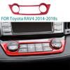 FOR Toyota RAV4 2014-18s ABS Red Interior Center Console Button Cover Trim 1pcs