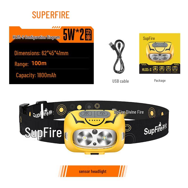

SupFire HL05-S Gesture Sensor Mini LED Headlamp