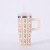 Cross-Border Floral 304 Stainless Steel Insulated Sports Cup - Outdoor Ice King
