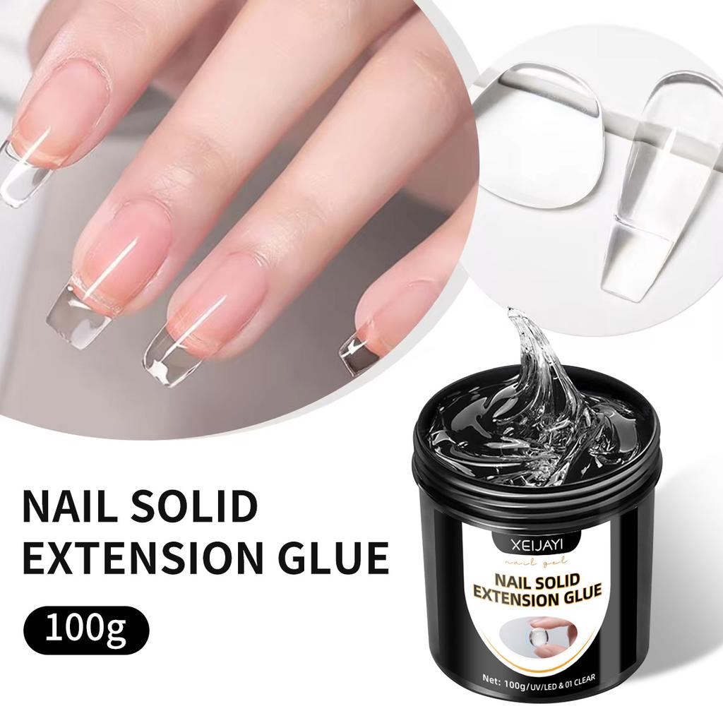 1pc 100g Transparent Soft Nail Tips Gel Polish For False Nails UV Glue Nail Extension Function Design Manicure Tools