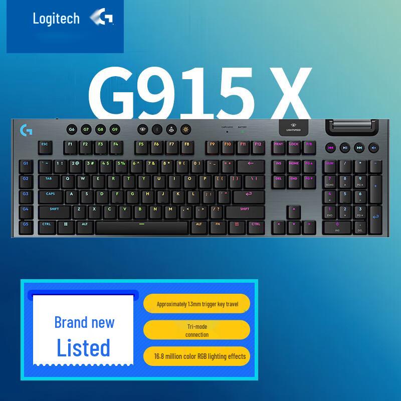

Logitech G915 X LIGHTSPEED Low-Profile Gaming Keyboard