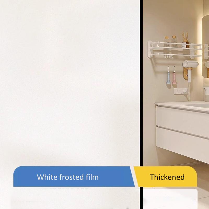 Non Adhesive Static Reusable Frosted Shower Window Glass Door Bathroom Sticker Privacy Film Home Office