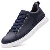 Men's Genuine Leather Retro White Cowhide Sneakers