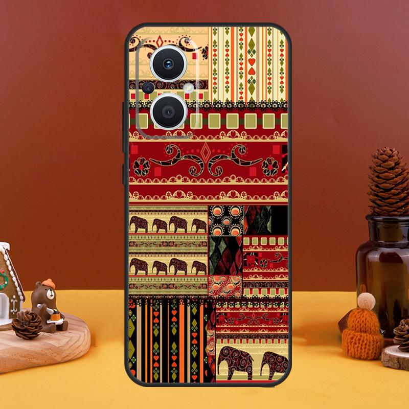 African Fabric Print Case For OPPO Reno 4Z 5Z 8T 10 Pro 11 F 4 6 7 8 5 Lite OPPO Find X6 X5 Pro X2 X3 Lite Cover