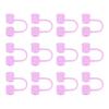Uxcell 12-Pack Purple Straw Cover Caps, Reusable and Dustproof Silicone Straw Covers for 8mm/0.32" OD Drinking Straws.