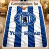 Flannel Blankethertha Bsc Custom Name Text Personalized Soft Warm Throw Blanket Home Decor Gift