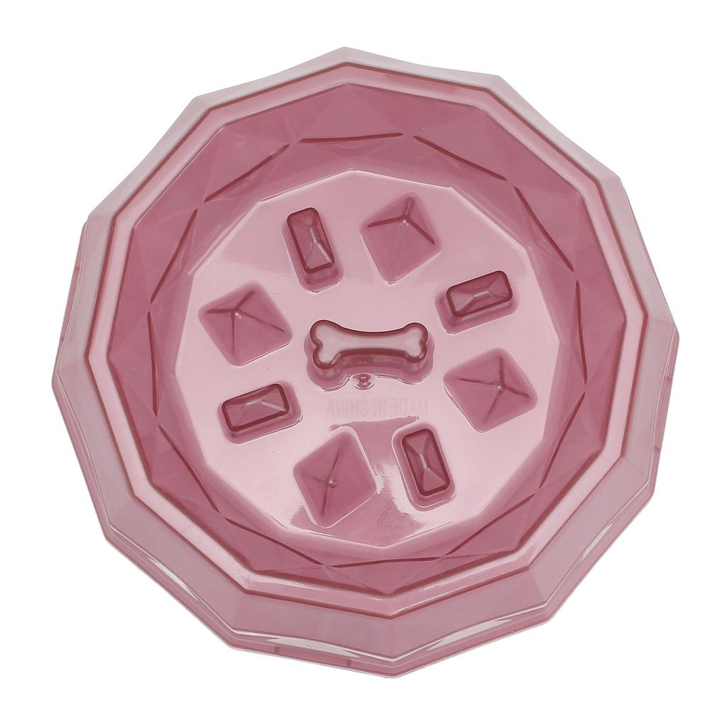 Slow Feeder Dog Bowls Food Grade Prevent Chocking Digestive Aid Dog Slow Feeding Puzzle Bowl for Dogs Cats Purple