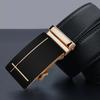 Trendy Men's Genuine Leather Belt Automatic Buckle Leather Belt Business Casual Simple Versatile Belt Men