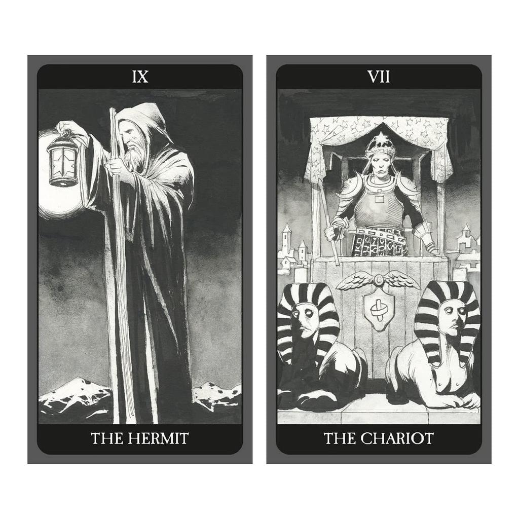 Kancharo 78-Card Tarot Card Set [Dark Side of Tarot (Standard Edition)] Includes Japanese Tarot Card Instructions & Pouch (Authentic)