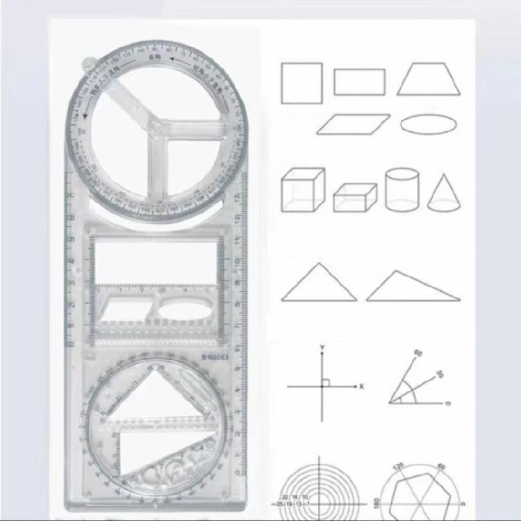 1/2/3 szt. Wielofunkcyjna linijka Linijka pomiarowa Linijka geometryczna Linijka kreślarska do rysowania