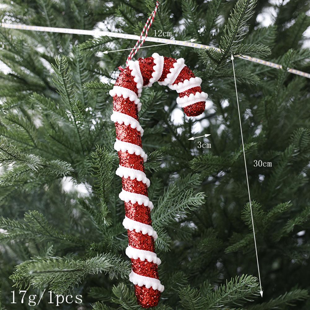 Red & White Candy Cane Ornaments, Christmas Balls, and Decorations Set
