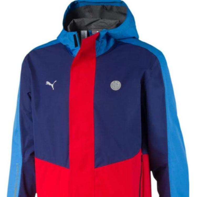 PUMA Color Block Logo Print Casual Hooded Zip Long Sleeve Jacket Men jackets Blue 596083-04