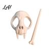 Gothic Hair Accessory Skull Stick 3D Printed Clip with Organizer Bone Halloween for Women Bun Updo Styling Stylish