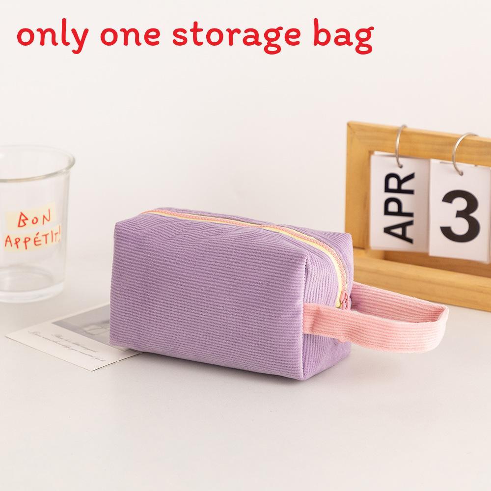 Handheld Velvet Cosmetic Bag With Large Capacity For Lipstick And Makeup Storage