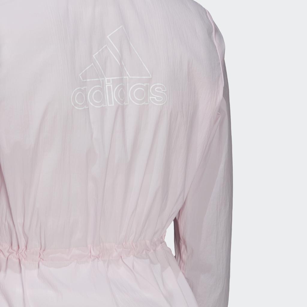 Adidas Chaqueta Cortavientos Ajustable con Estampado de Logotipo para Mujer Chaquetas para Mujer Rosa GQ0630