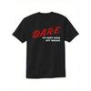 T-shirt DARE Retrò Stile Vintage Anni '90 Unisex con Audace Stampa DARE To KEEP OFF 100% Cotone Manica Corta Girocollo
