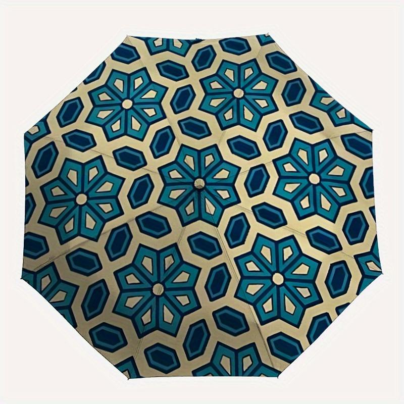 1pc Floral Pattern Automatic Open/Close Umbrella, Ideal Fan Gift for Birthday, Christmas, Trendy Fashion yy250828097