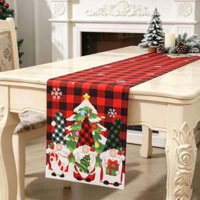 Festive Christmas & New Year Table Runner – Holiday Decoration for Dining