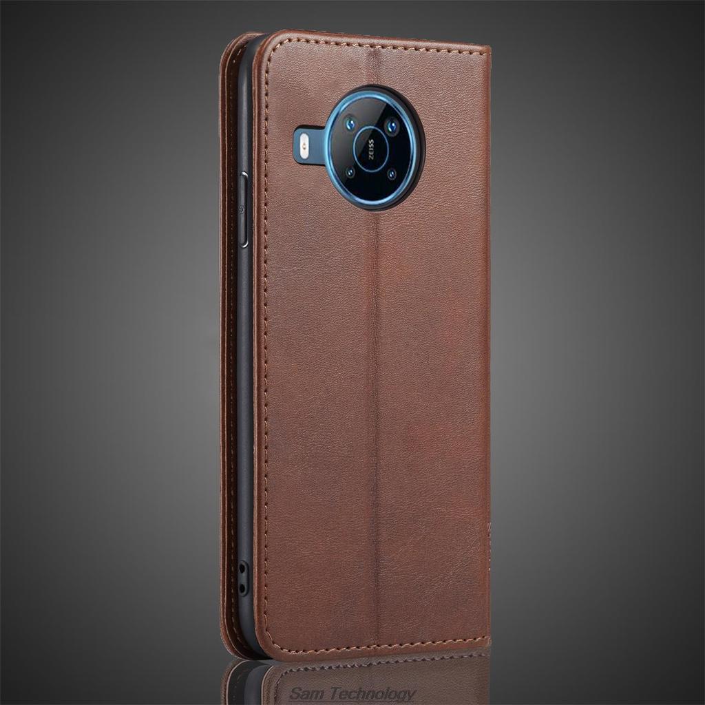 Magnetische Anziehungskraft Ledertasche für Nokia X100 / Nokia X 100 Kartenhalter Holster Flip-Cover Tasche Brieftasche Handytaschen Fundas Coque